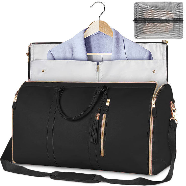 Womens Large Capacity Travel Duffle Bag  Folding Suit Bag Waterproof Clothes Handbag Totes