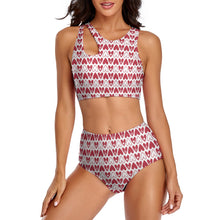 Load image into Gallery viewer, Ti Amo I love you - Exclusive Brand - Split 2pc Strappy Swimsuit
