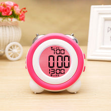 Load image into Gallery viewer, 8 Colors - Creative LED alarm Electronic Clock - Double Bell Ti Amo I love you
