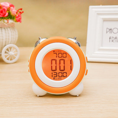 8 Colors - Creative LED alarm Electronic Clock - Double Bell Ti Amo I love you