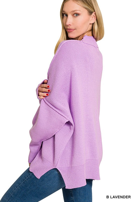 8 Colors - Side Slit Oversized Sweater - Size S-XL Ti Amo I love you