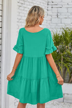 Load image into Gallery viewer, 8 Colors - V-Neck Flounce Sleeve Tiered Dress - Sizes S-2XL Ti Amo I love you
