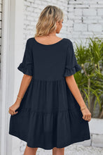 Load image into Gallery viewer, 8 Colors - V-Neck Flounce Sleeve Tiered Dress - Sizes S-2XL Ti Amo I love you
