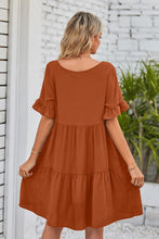 Load image into Gallery viewer, 8 Colors - V-Neck Flounce Sleeve Tiered Dress - Sizes S-2XL Ti Amo I love you
