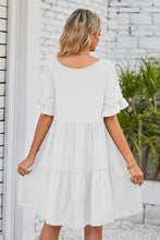 Load image into Gallery viewer, 8 Colors - V-Neck Flounce Sleeve Tiered Dress - Sizes S-2XL Ti Amo I love you
