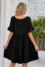 Load image into Gallery viewer, 8 Colors - V-Neck Flounce Sleeve Tiered Dress - Sizes S-2XL Ti Amo I love you
