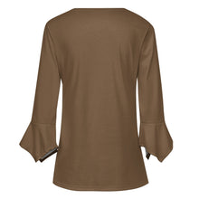 Load image into Gallery viewer, 8 Colors - Women&#39;s Ruffled Petal Sleeve Top - Solid Color Ti Amo I love you
