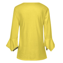 Load image into Gallery viewer, 8 Colors - Women&#39;s Ruffled Petal Sleeve Top - Solid Color Ti Amo I love you
