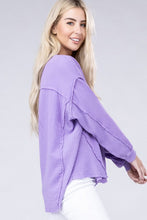 Load image into Gallery viewer, 8 Colors - Womens - Double Gauze Oversized 3/4 Button Henley Neck Top Ti Amo I love you
