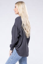 Load image into Gallery viewer, 8 Colors - Womens - Double Gauze Oversized 3/4 Button Henley Neck Top Ti Amo I love you
