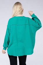 Load image into Gallery viewer, 8 Colors - Womens - Double Gauze Oversized 3/4 Button Henley Neck Top Ti Amo I love you
