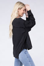 Load image into Gallery viewer, 8 Colors - Womens - Double Gauze Oversized 3/4 Button Henley Neck Top Ti Amo I love you
