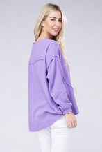 Load image into Gallery viewer, 8 Colors - Womens - Double Gauze Oversized 3/4 Button Henley Neck Top Ti Amo I love you
