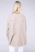 Load image into Gallery viewer, 8 Colors - Womens - Double Gauze Oversized 3/4 Button Henley Neck Top Ti Amo I love you
