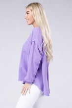 Load image into Gallery viewer, 8 Colors - Womens - Double Gauze Oversized 3/4 Button Henley Neck Top Ti Amo I love you
