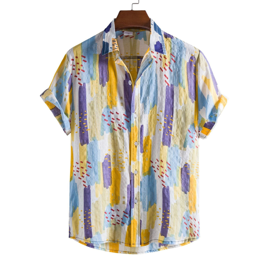 8 Styles - Mens - Casual Button Up - Musical Instruments - Short-Sleeves - Hawaiian Beach Tops - Sizes M-3XL Ti Amo I love you