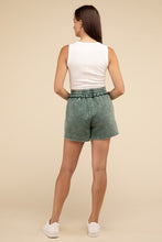 Load image into Gallery viewer, Acid Wash Fleece Drawstring Shorts with Pockets
