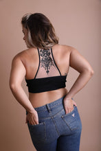 Load image into Gallery viewer, Plus Size Tattoo Mesh Racerback Bralette
