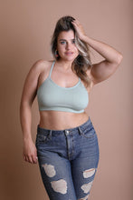Load image into Gallery viewer, Plus Size Tattoo Mesh Racerback Bralette
