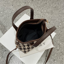 Load image into Gallery viewer, Fashion Houndstooth Portable Checkerboard Shoulder HandbagTotes
