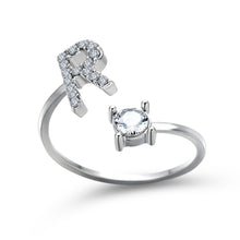 Load image into Gallery viewer, Womens New Design Adjustable 26 Initial Letter Ring Fashion Simple Elegant Jewelry
