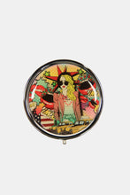 Load image into Gallery viewer, Nicole Lee USA Print Metallic Circular Small Pill Case
