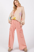 Load image into Gallery viewer, SAGE + FIG Knit Terry Mineral Wash Wide Leg Pants
