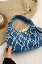 Load image into Gallery viewer, Raw Edge Denim Handbag with Pouch
