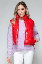 Load image into Gallery viewer, Snobbish Zip Up Turtleneck Shiny Quilted Vest
