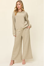 Load image into Gallery viewer, Double Take Full Size Texture Long Sleeve Top and Pants Set
