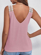 Load image into Gallery viewer, Full Size Lace Detail V-Neck Tank
