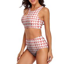 Load image into Gallery viewer, Ti Amo I love you - Exclusive Brand - Split 2pc Strappy Swimsuit
