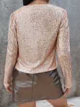 Load image into Gallery viewer, Full Size Sequin Open Front Cropped Jacket
