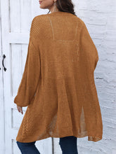 Load image into Gallery viewer, Cable-Knit Open Front Long Sleeve Cardigan
