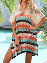 Load image into Gallery viewer, Cutout Striped Cover-Up with Tassel
