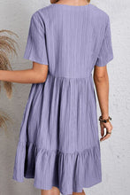 Load image into Gallery viewer, Full Size Ruched V-Neck Short Sleeve Dress
