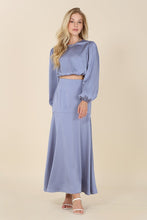 Load image into Gallery viewer, Dressed Up Satin Two-Piece Mermaid Dress Set
