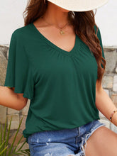 Load image into Gallery viewer, V-Neck Flutter Sleeve T-Shirt
