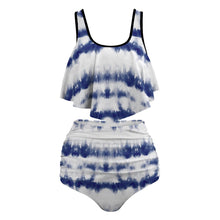 Load image into Gallery viewer, Ti Amo I love you - Exclusive Brand - White &amp; Astronaut Tie-Dye Pattern - Size Bikini Swimsuit
