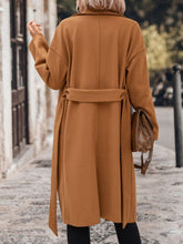 Load image into Gallery viewer, Perfee Dropped Shoulder Tie Waist Coat
