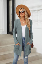 Load image into Gallery viewer, Pocketed Open Front Long Sleeve Cardigan
