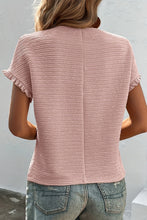 Load image into Gallery viewer, Round Neck Frill Short Sleeve T-Shirt
