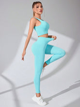 Load image into Gallery viewer, Scoop Neck Wide Strap Top and Pants Active Set
