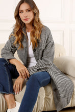 Load image into Gallery viewer, Houndtooth Long Shacket
