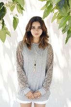 Load image into Gallery viewer, Lace Raglan Sleeve Pull Over
