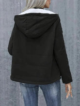 Load image into Gallery viewer, Womens Fleece-lined Hooded Coat Winter Preppy Style Long Sleeve Jacket Warm Pockets Cotton Coat
