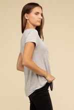 Load image into Gallery viewer, Flowy Round Hem Rayon Short Sleeve Top
