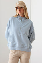 Load image into Gallery viewer, Le Lis Half Zip Drawstring Mock Neck Hoodie
