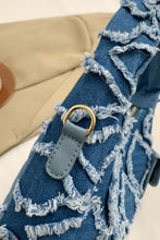 Load image into Gallery viewer, Raw Edge Denim Handbag with Pouch
