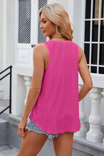 Load image into Gallery viewer, Eyelet Scoop Neck Wide Strap Tank
